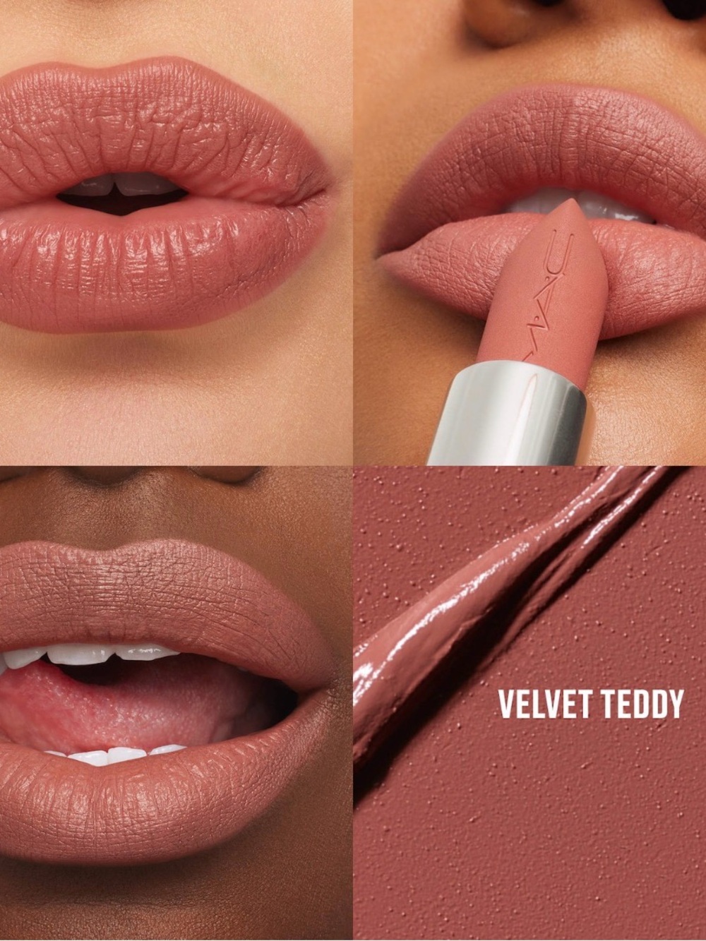 MAC Cosmetics Velvet Teddy Lipstick — Warm Nude Mauve
